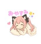 毎日使える！ピンク髪の猫耳セーラーちゃん（個別スタンプ：23）