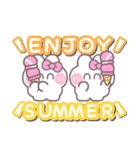ニコイチうしゃぎ！！夏ピンク（個別スタンプ：33）