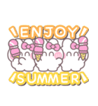 3人組うしゃぎ！！夏ピンク（個別スタンプ：33）