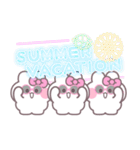 3人組うしゃぎ！！夏ピンク（個別スタンプ：38）