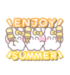 3人組うしゃぎ！！夏黄色（個別スタンプ：33）