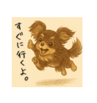 チワワ（チョコタン）のもかちゃん（個別スタンプ：6）