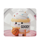 バスケケーキちゃん(四角型)（個別スタンプ：4）
