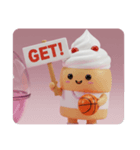 バスケケーキちゃん(四角型)（個別スタンプ：5）