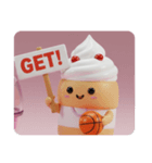 バスケケーキちゃん(四角型)（個別スタンプ：8）