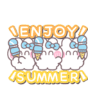 3人組うしゃぎ！！夏水色（個別スタンプ：33）