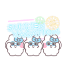 3人組うしゃぎ！！夏水色（個別スタンプ：38）