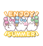 3人組うしゃぎ！！夏ピ水緑（個別スタンプ：33）
