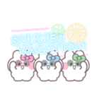 3人組うしゃぎ！！夏ピ水緑（個別スタンプ：38）