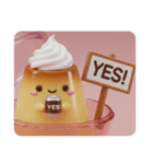 コーヒーホイッププリン(四角型)（個別スタンプ：1）