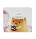 コーヒーホイッププリン(四角型)（個別スタンプ：3）