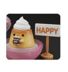 コーヒーホイッププリン(四角型)（個別スタンプ：4）