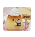コーヒーホイッププリン(四角型)（個別スタンプ：5）