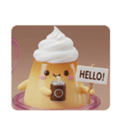 コーヒーホイッププリン(四角型)（個別スタンプ：8）