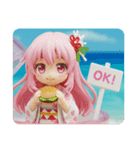 ビーチハンバーガーみなみちゃん（個別スタンプ：2）