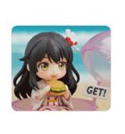 ビーチハンバーガーみなみちゃん（個別スタンプ：8）
