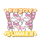 4人組うしゃぎ！！夏ピンク（個別スタンプ：33）