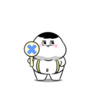 ぽっちゃりした白丸兄弟（個別スタンプ：8）