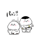 ぽっちゃりした白丸兄弟（個別スタンプ：13）