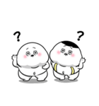 ぽっちゃりした白丸兄弟（個別スタンプ：22）