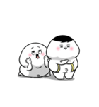 ぽっちゃりした白丸兄弟（個別スタンプ：27）