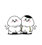 ぽっちゃりした白丸兄弟（個別スタンプ：32）