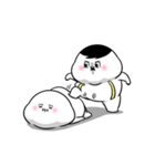 ぽっちゃりした白丸兄弟（個別スタンプ：36）