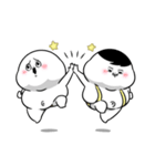 ぽっちゃりした白丸兄弟（個別スタンプ：37）