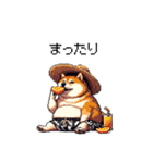夏を満喫 太っちょ柴犬（個別スタンプ：14）