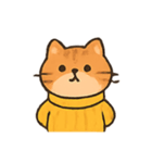 もこもこセーター茶トラ行進（個別スタンプ：1）
