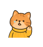 もこもこセーター茶トラ行進（個別スタンプ：2）