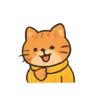もこもこセーター茶トラ行進（個別スタンプ：3）