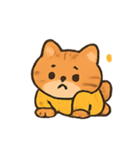 もこもこセーター茶トラ行進（個別スタンプ：7）