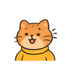 もこもこセーター茶トラ行進（個別スタンプ：8）