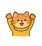もこもこセーター茶トラ行進（個別スタンプ：10）