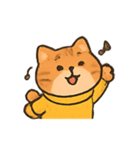 もこもこセーター茶トラ行進（個別スタンプ：11）