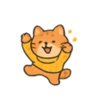 もこもこセーター茶トラ行進（個別スタンプ：12）