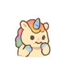 ドリーミーユニコーン 虹色ムードパック（個別スタンプ：5）