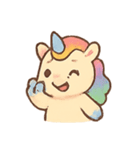ドリーミーユニコーン 虹色ムードパック（個別スタンプ：17）
