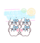 4人組うしゃぎ！！夏水色（個別スタンプ：38）