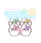 4人組うしゃぎ！！夏緑黄ピ紫（個別スタンプ：38）