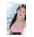 夏セクシー日本水着美女（個別スタンプ：1）