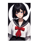 夢幻のセーラー服の女の子（個別スタンプ：1）