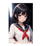 夢幻のセーラー服の女の子（個別スタンプ：4）