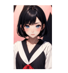 夢幻のセーラー服の女の子（個別スタンプ：6）