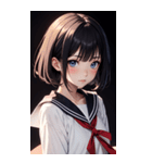 夢幻のセーラー服の女の子（個別スタンプ：7）