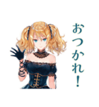 ジャズバーの金髪ゴスロリツインテ女子（個別スタンプ：2）