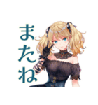 ジャズバーの金髪ゴスロリツインテ女子（個別スタンプ：3）