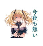 ジャズバーの金髪ゴスロリツインテ女子（個別スタンプ：35）