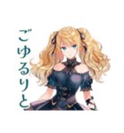 ジャズバーの金髪ゴスロリツインテ女子（個別スタンプ：37）